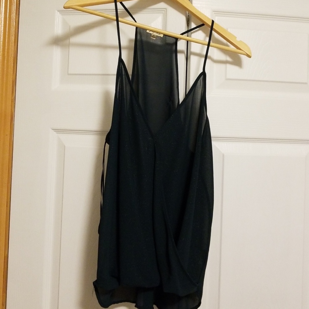Dark green with silver shimmer tank